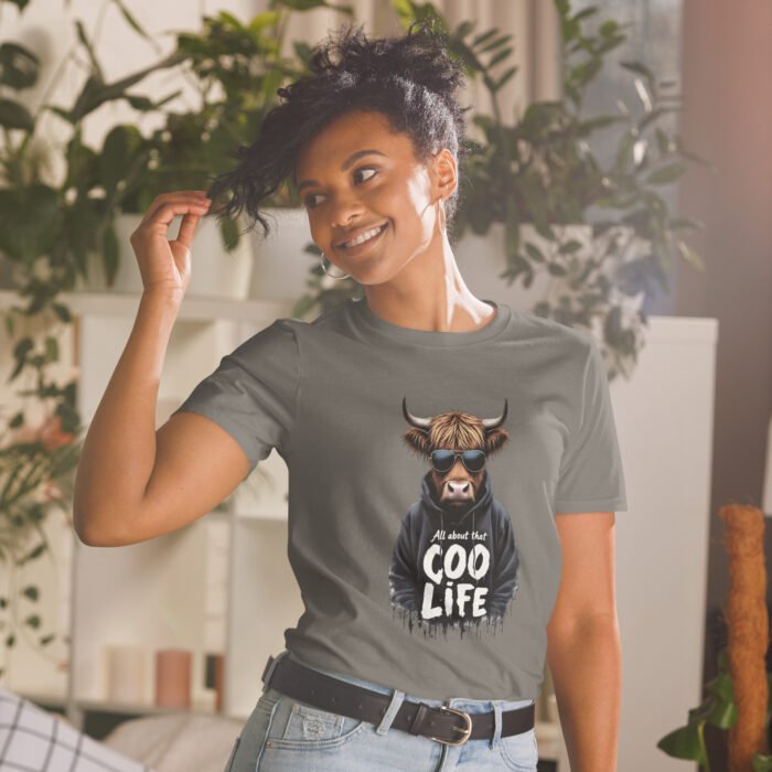 All about that Coo life, Highland Cow Short-Sleeve Unisex T-Shirt - Image 23
