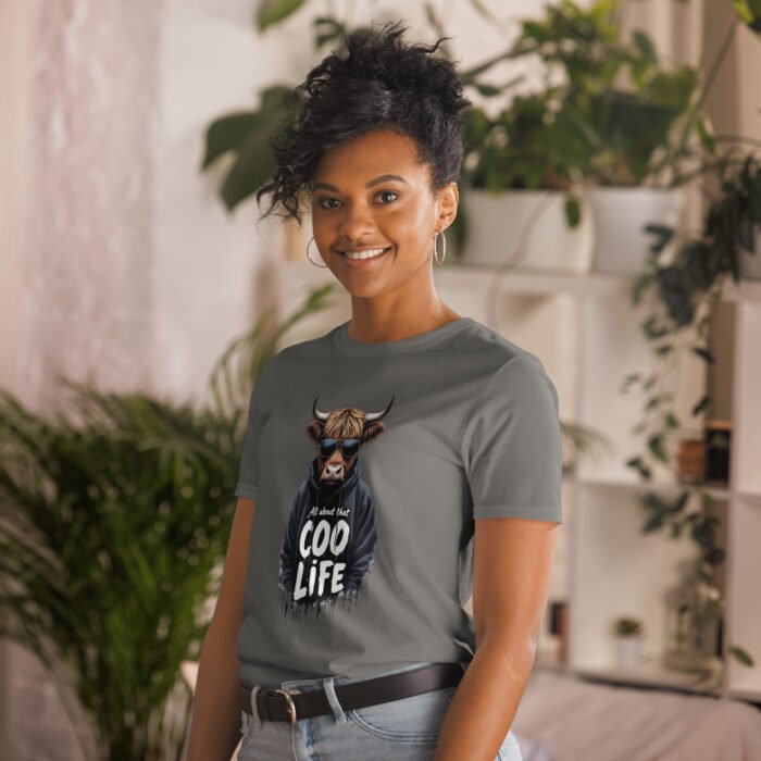 All about that Coo life, Highland Cow Short-Sleeve Unisex T-Shirt - Image 24