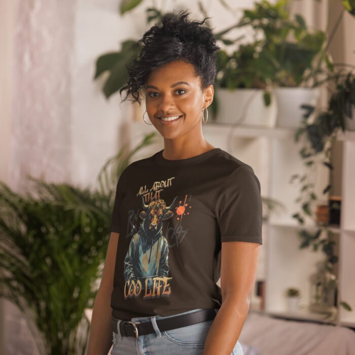 All about that Coo Life Highland Cow street wear Short-Sleeve Unisex T-Shirt - Image 9