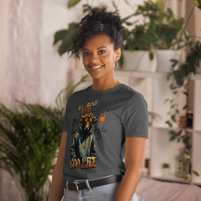 All about that Coo Life Highland Cow street wear Short-Sleeve Unisex T-Shirt - Image 19