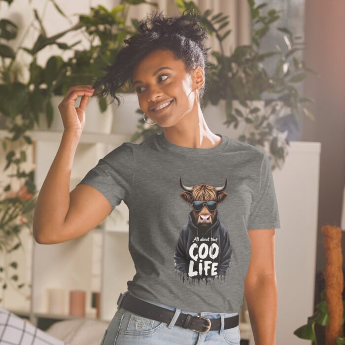 All about that Coo life, Highland Cow Short-Sleeve Unisex T-Shirt - Image 19