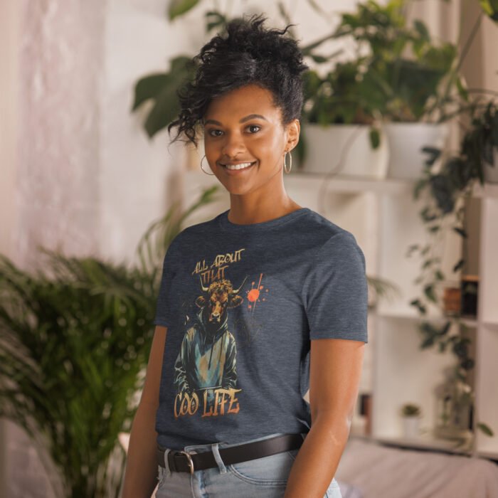 All about that Coo Life Highland Cow street wear Short-Sleeve Unisex T-Shirt - Image 15