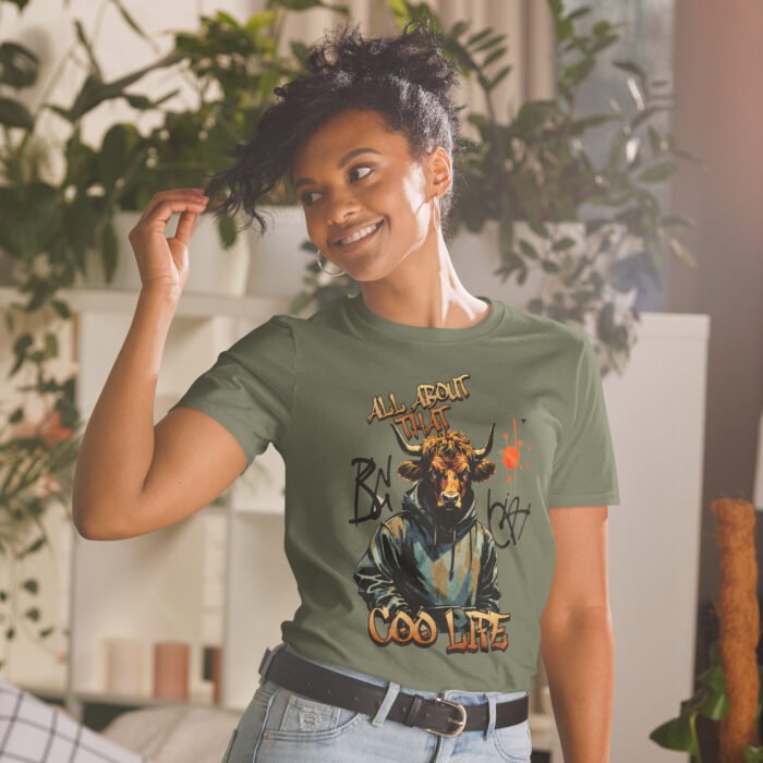 All about that Coo Life Highland Cow street wear Short-Sleeve Unisex T-Shirt - Image 22
