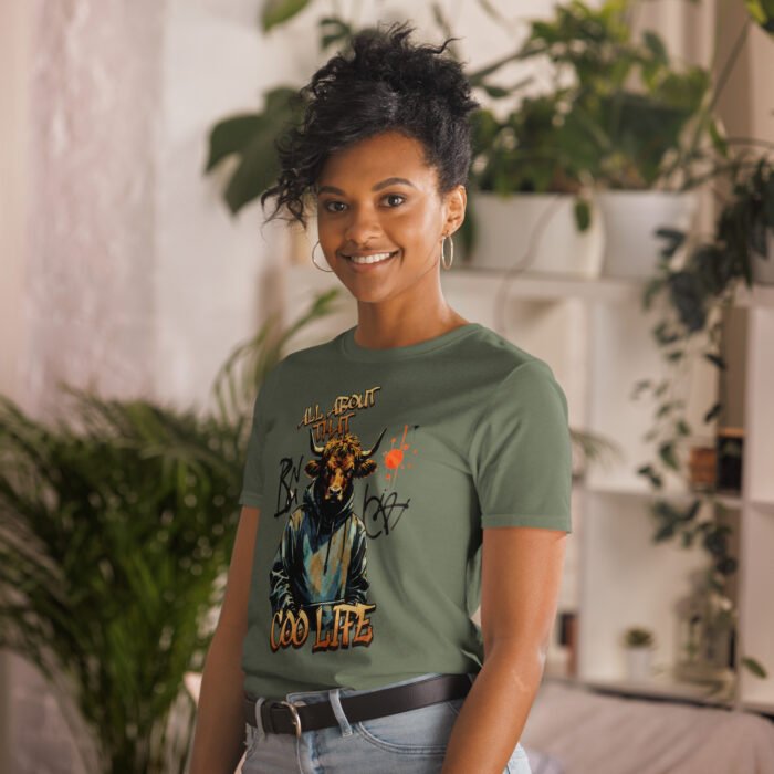 All about that Coo Life Highland Cow street wear Short-Sleeve Unisex T-Shirt - Image 23