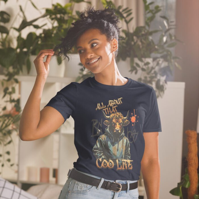 All about that Coo Life Highland Cow street wear Short-Sleeve Unisex T-Shirt - Image 6