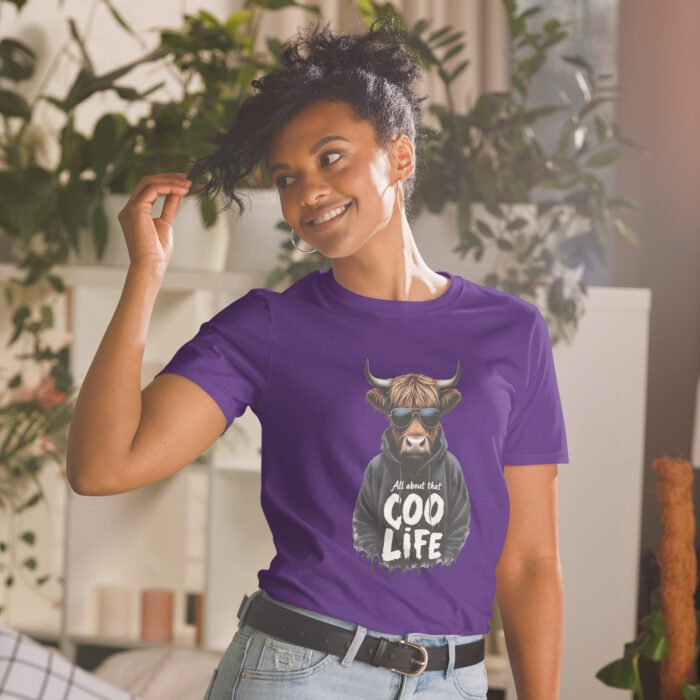 All about that Coo life, Highland Cow Short-Sleeve Unisex T-Shirt - Image 9