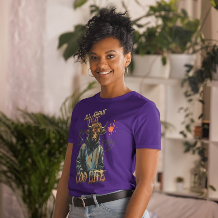 All about that Coo Life Highland Cow street wear Short-Sleeve Unisex T-Shirt - Image 11