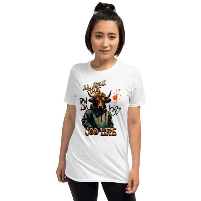 All about that Coo Life Highland Cow street wear Short-Sleeve Unisex T-Shirt - Image 3