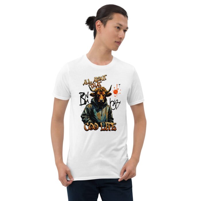 All about that Coo Life Highland Cow street wear Short-Sleeve Unisex T-Shirt - Image 2
