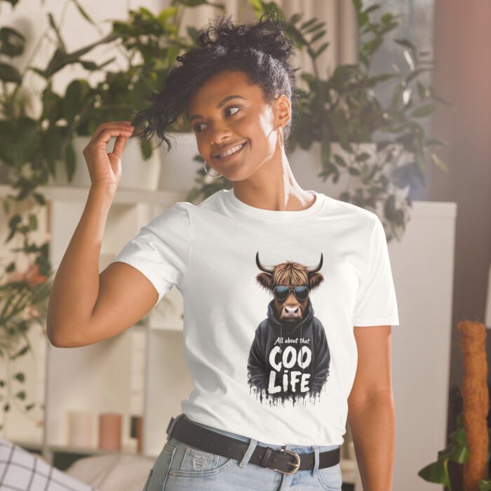 All about that Coo life, Highland Cow Short-Sleeve Unisex T-Shirt - Image 25