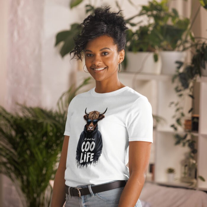 All about that Coo life, Highland Cow Short-Sleeve Unisex T-Shirt - Image 26