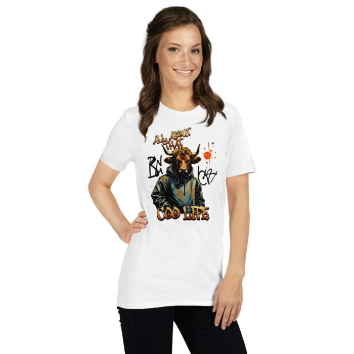 All about that Coo Life Highland Cow street wear Short-Sleeve Unisex T-Shirt - Image 4